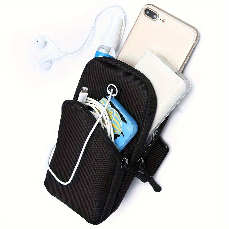 Women's Small Handbag with Cell Phone, 6.5-inch, Outdoor Sports Music Wristband, Portable Small Bag for Men, Free Logo Printing