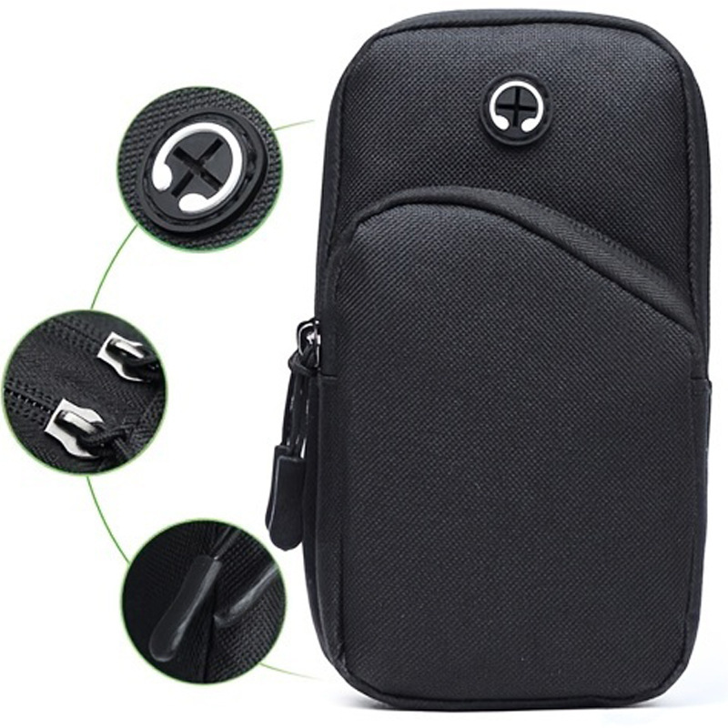 Women's Small Handbag with Cell Phone, 6.5-inch, Outdoor Sports Music Wristband, Portable Small Bag for Men, Free Logo Printing