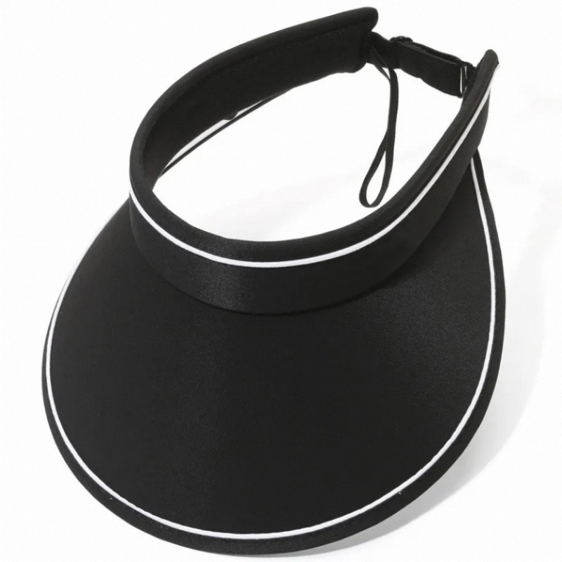 Custom Logo Visors Fashionable Adjustable Empty Top Hat Summer UV Protection Sun Casual Travel Beach Sunvisors Women