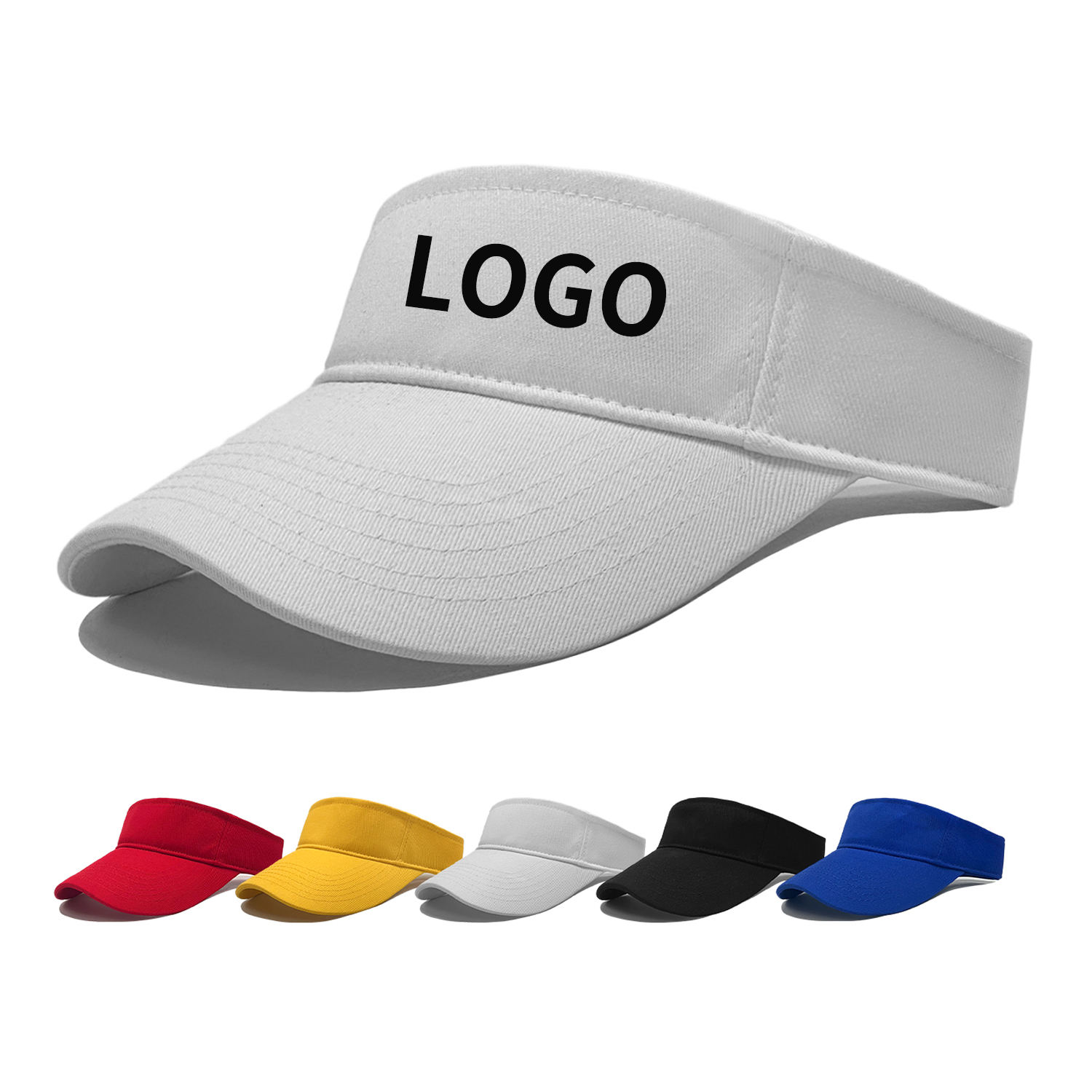 Sport Golf Visor Hat for Men Women,Custom Logo Embroidered High Quality 100% Cotton Summer Beach Visor Baseball Cap