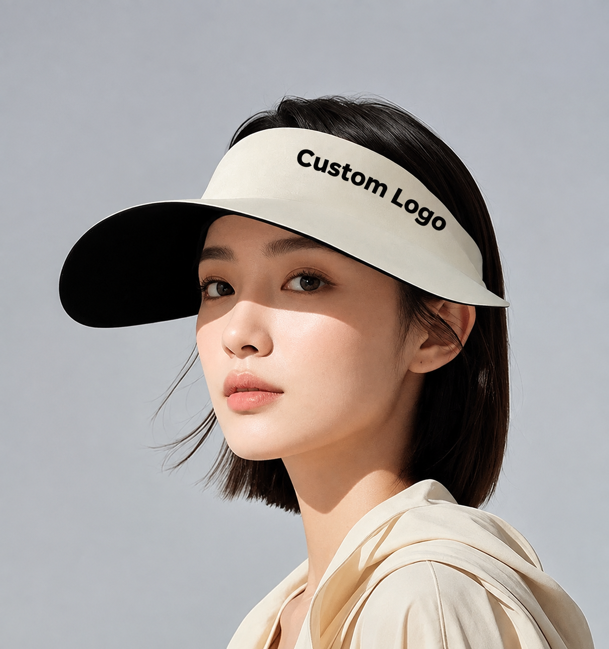 Custom-made sun hats with wide brims and logo printing, suitable for adults, outdoor use.