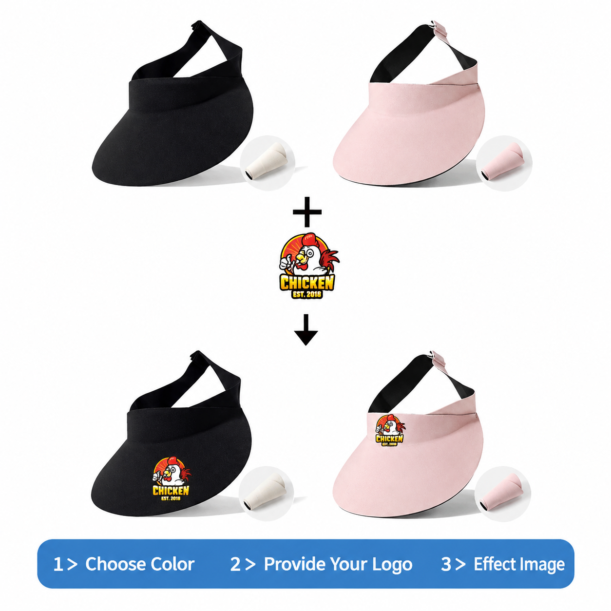 Custom-made sun hats with wide brims and logo printing, suitable for adults, outdoor use.