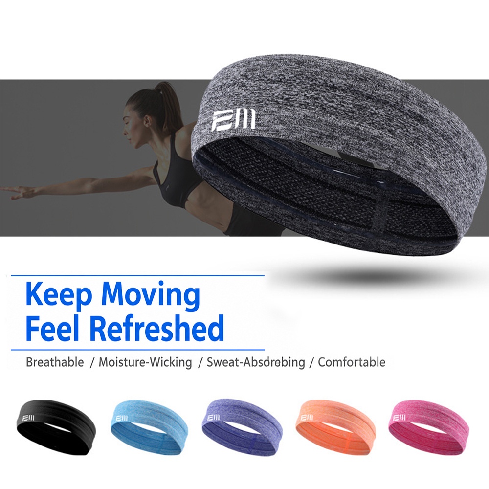 Sports headbands for men and women, sweatbands for fitness, yoga, basketball, running, antiperspirant headbands, sweat-absorbing headbands, cross-border customization.