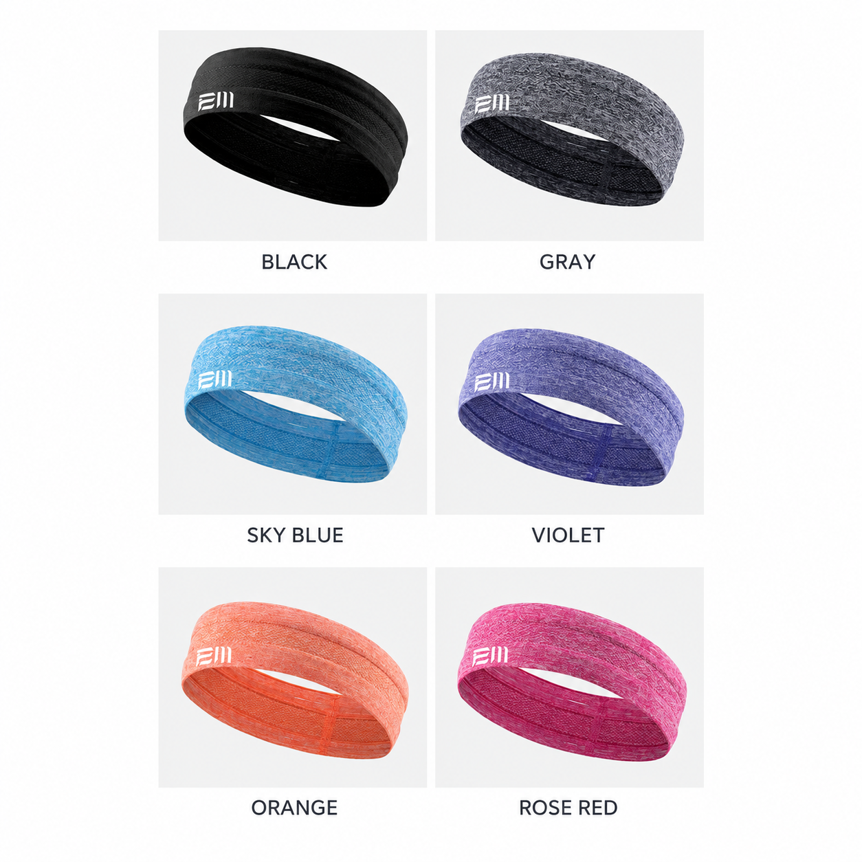 Sports headbands for men and women, sweatbands for fitness, yoga, basketball, running, antiperspirant headbands, sweat-absorbing headbands, cross-border customization.