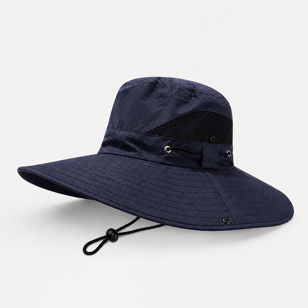 Waterproof and quick-drying fabric sun hats, custom-made summer outdoor travel hiking bucket hats cycling hats with logo printing wholesale.