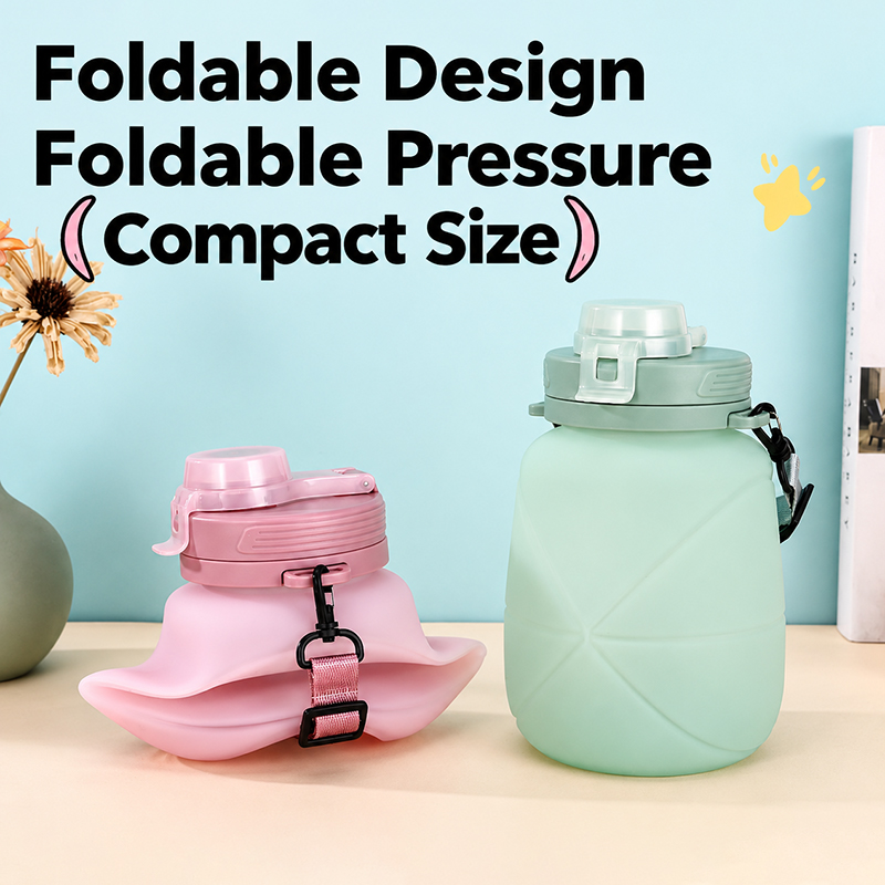 1300ml Large Capacity Portable Telescopic Sports Water Bottle, Outdoor Sports Tote Cup, Silicone Folding Cup, Gift Water Cup