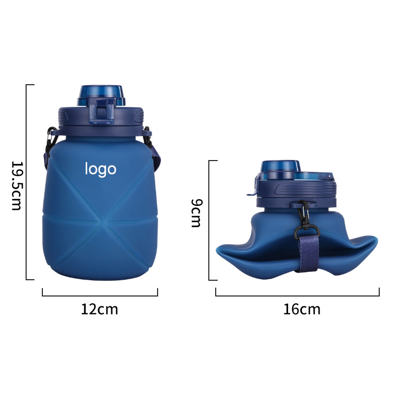 1300ml Large Capacity Portable Telescopic Sports Water Bottle, Outdoor Sports Tote Cup, Silicone Folding Cup, Gift Water Cup