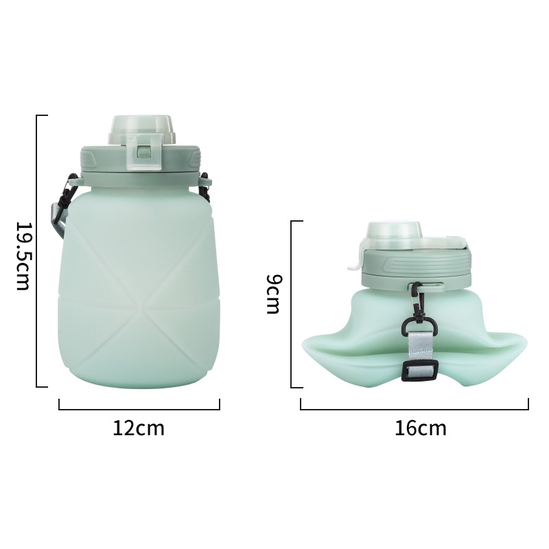 1300ml Large Capacity Portable Telescopic Sports Water Bottle, Outdoor Sports Tote Cup, Silicone Folding Cup, Gift Water Cup