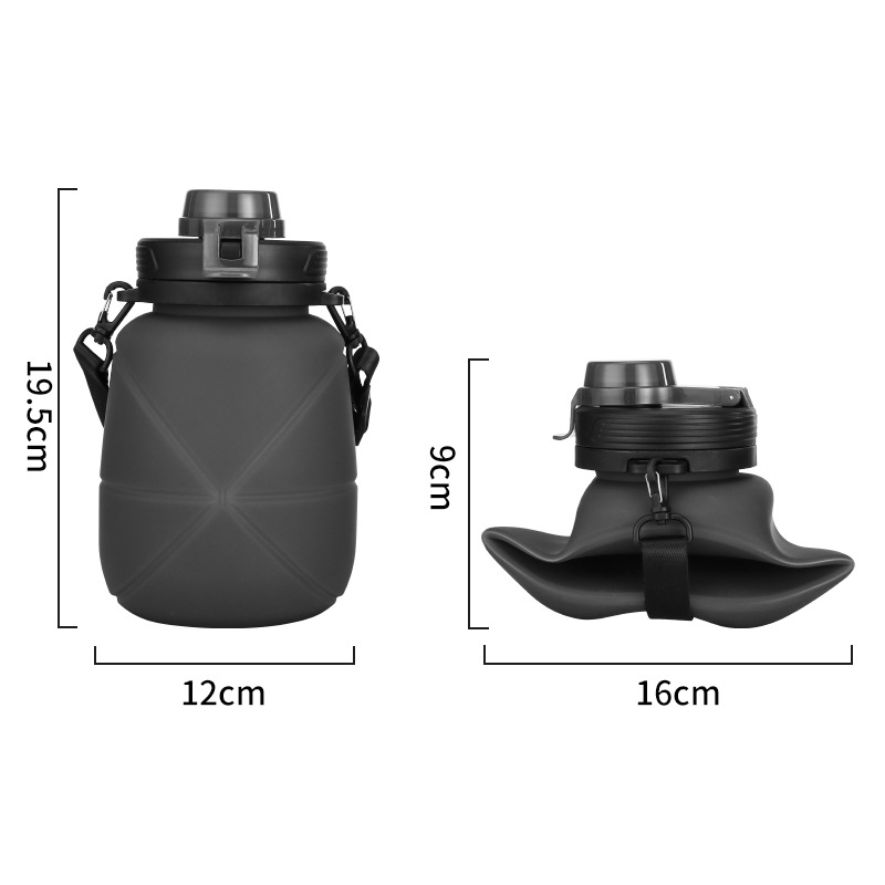 1300ml Large Capacity Portable Telescopic Sports Water Bottle, Outdoor Sports Tote Cup, Silicone Folding Cup, Gift Water Cup