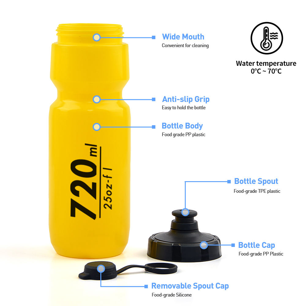 Hot Promotion Factory Direct Portable BPA-Free Squeeze Collapsible Eco-Friendly Outdoor Sports Cycling Water Bottle Bicycle