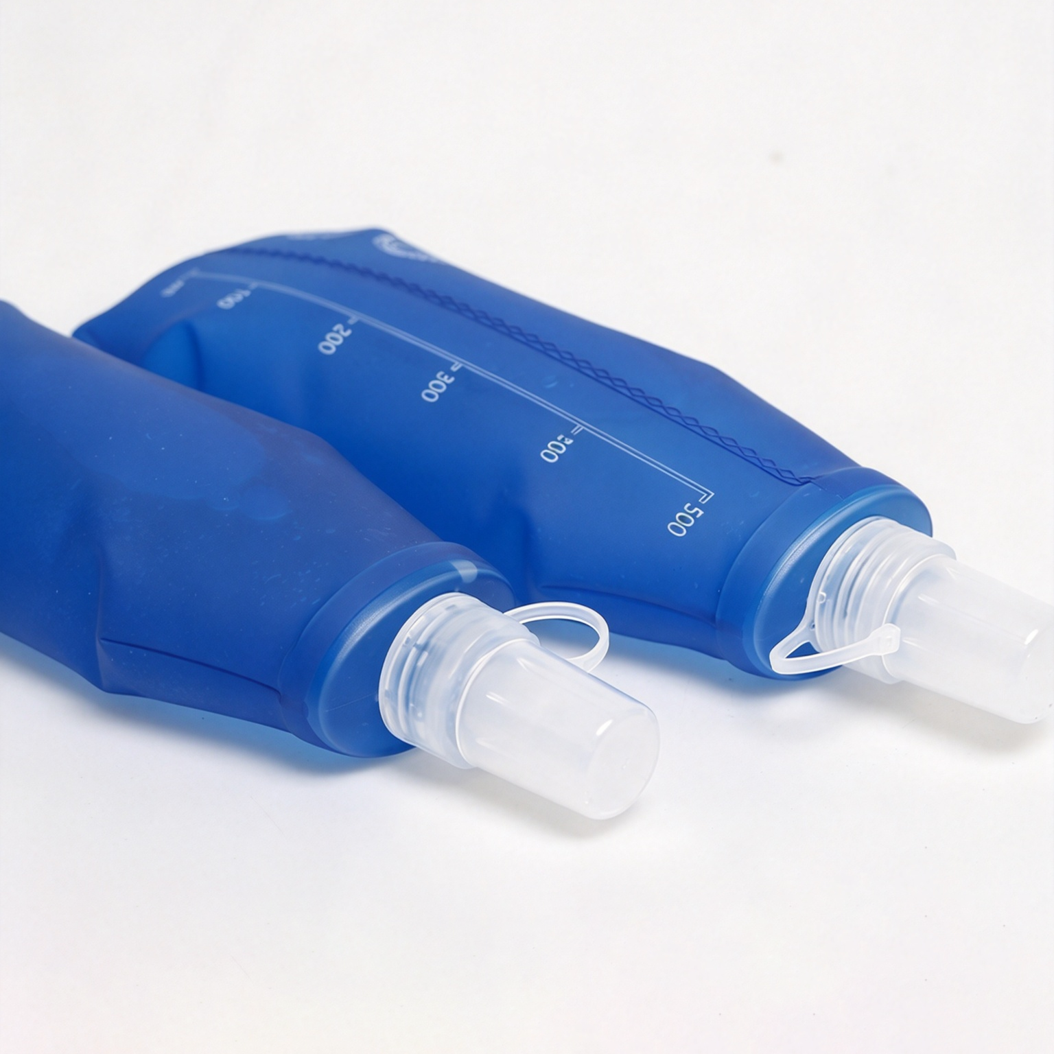 TPU Soft Folding BPA-Free Collapsible 250-500ml Hydration Flask for Running Hiking & Cycling