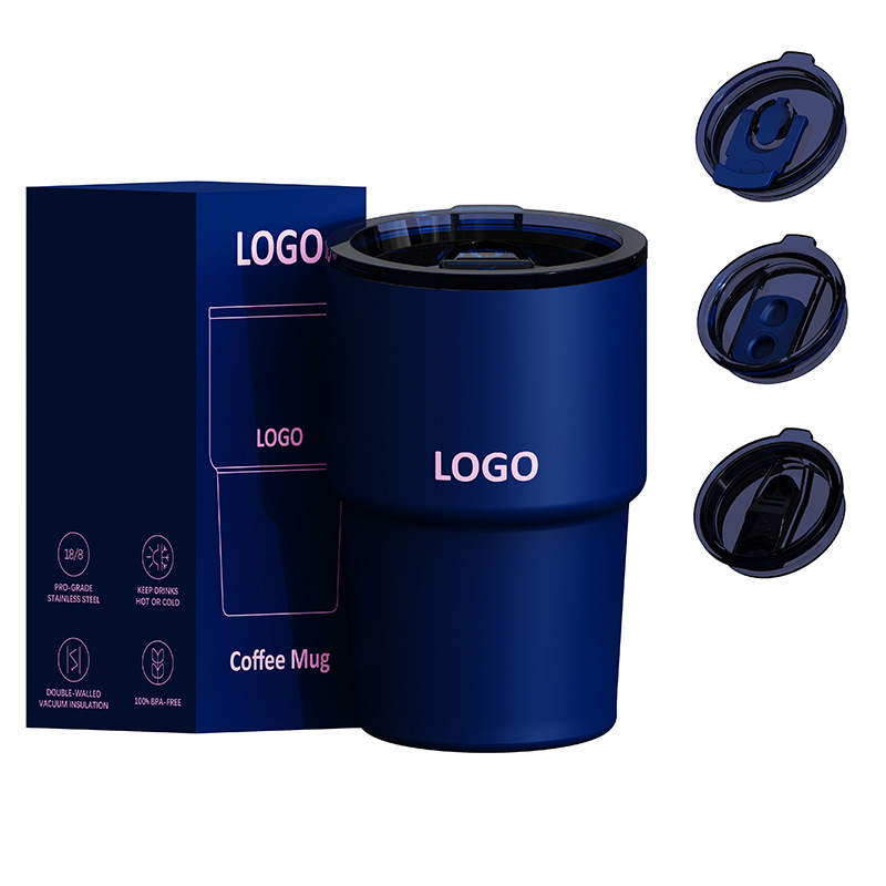 304 Stainless Steel Folding Car Cup, Home Coffee Cup, Car Thermos, Portable Leak-proof Travel Mug