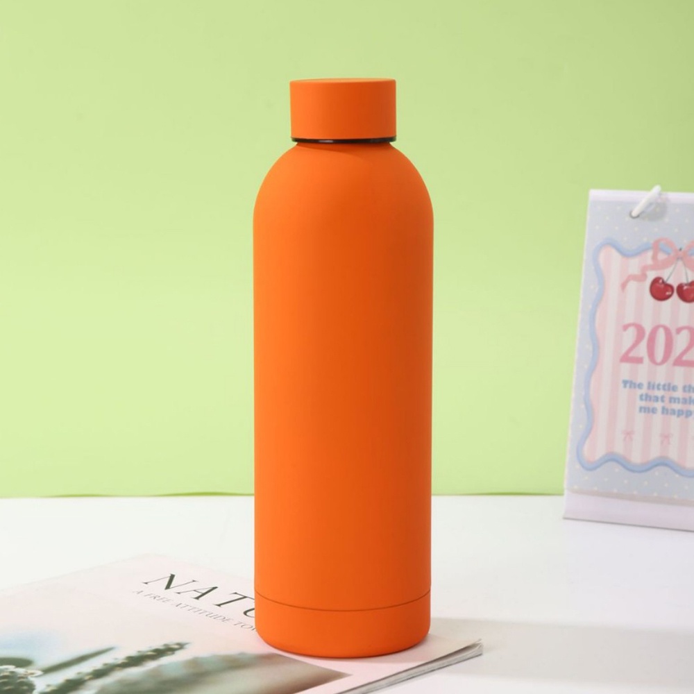 304 Stainless Steel American Style Small-Mouth Portable Outdoor Sports Water Bottle with Rubber Paint Insulated Cup Wholesale