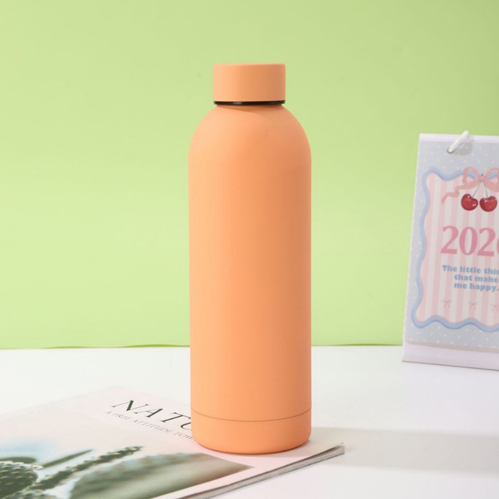 304 Stainless Steel American Style Small-Mouth Portable Outdoor Sports Water Bottle with Rubber Paint Insulated Cup Wholesale