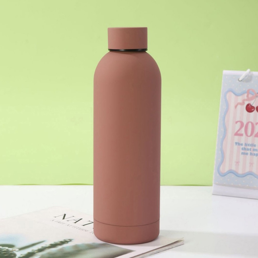 304 Stainless Steel American Style Small-Mouth Portable Outdoor Sports Water Bottle with Rubber Paint Insulated Cup Wholesale