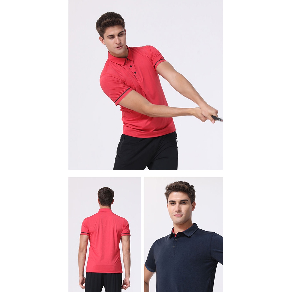 Custom Logo Men's for Polo Shirt Solid Color Short Sleeve Sport Golf Shirt Embroidered Printed Elastane Polo T-Shirt