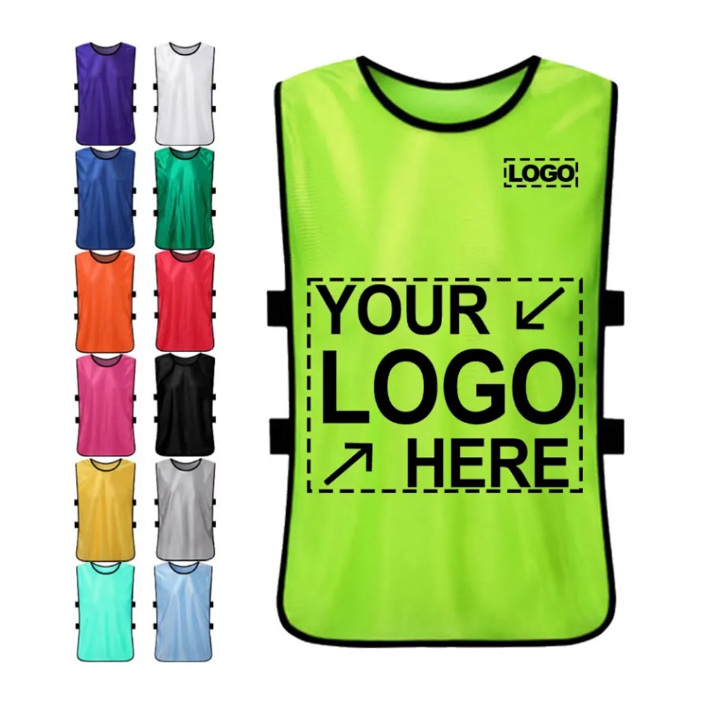 Promotional Football Basketball Marathon Team Bibs Custom Polyester Sports Training Vest With Logo