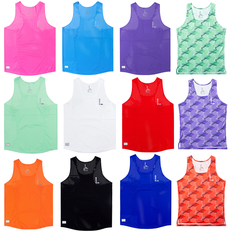 Quick Dry Mens and Women Seamless Vest Gym Fitness Sportswear with Custom Logo Breathable Polyester Marathon Running Tank Top