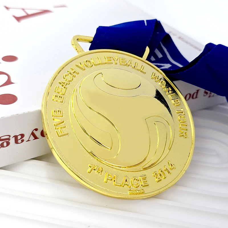 Beach Volleyball World Tour Champion Gold Electroplated Three-Dimensional Relief Medal