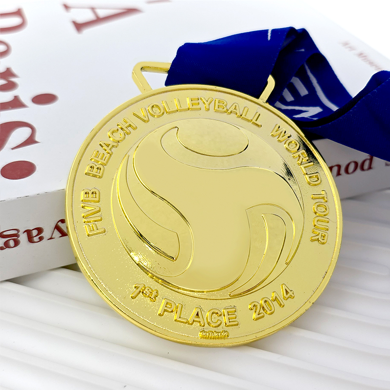 Beach Volleyball World Tour Champion Gold Electroplated Three-Dimensional Relief Medal
