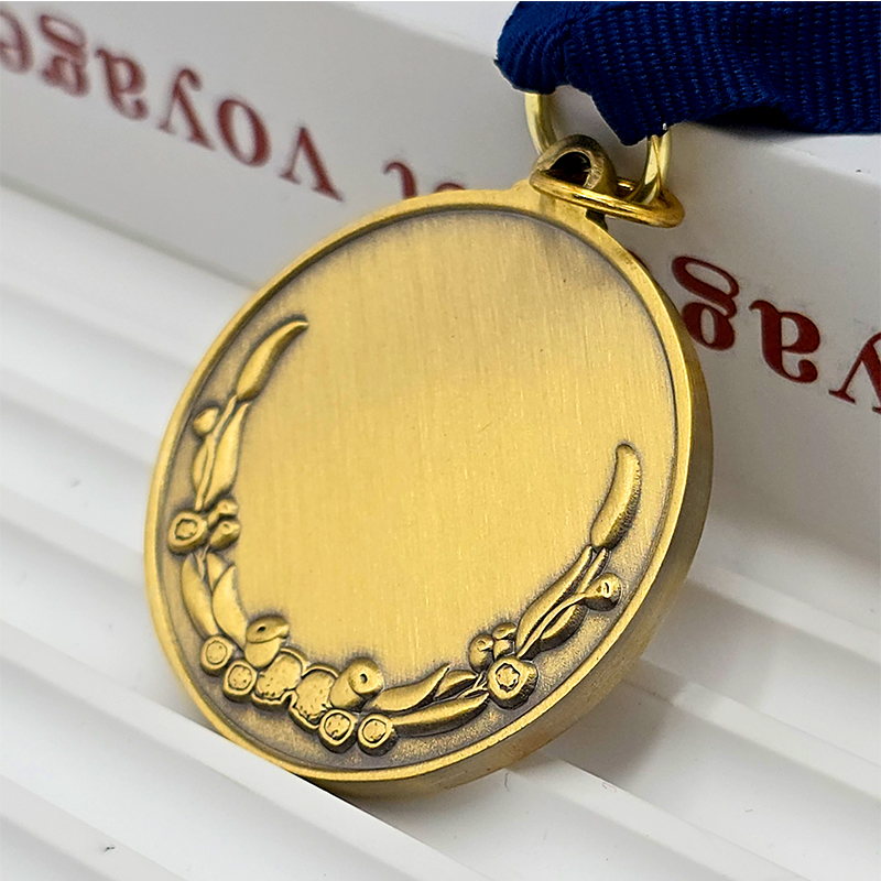 Vintage bronze relief academic honor medal church college academic excellence commemorative medal metal texture achievement medal
