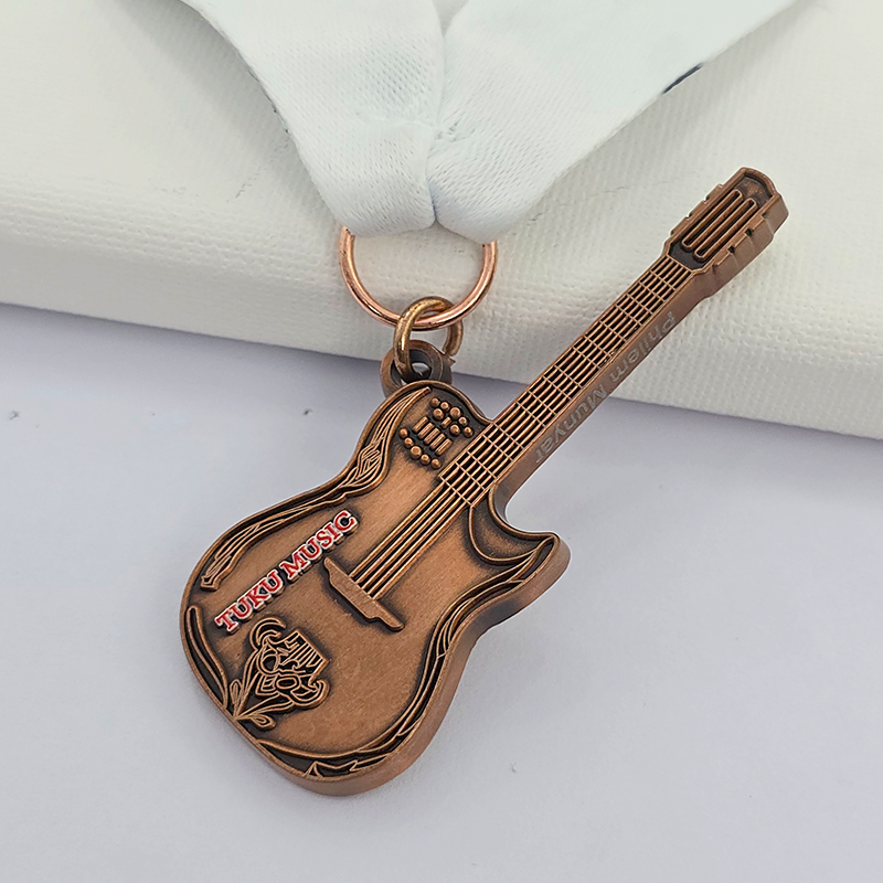 Multicultural Themed Metal Medal Set: African Rhino Conservation Run / Music Guitar Race / Teachers' Association Commemoration / Running Shoe Relief - A Global Featured Race Collectible Set