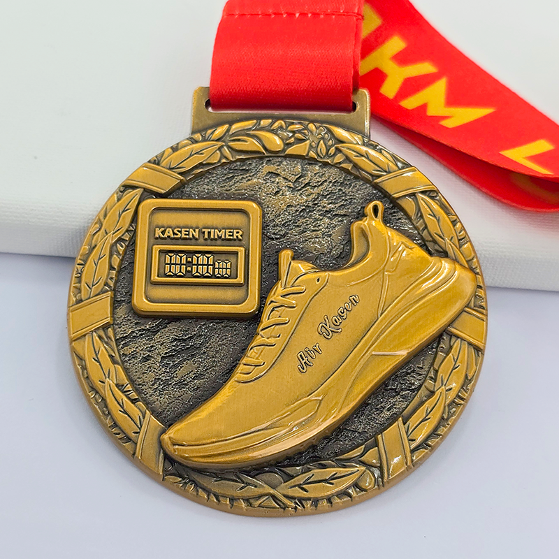 Multicultural Themed Metal Medal Set: African Rhino Conservation Run / Music Guitar Race / Teachers' Association Commemoration / Running Shoe Relief - A Global Featured Race Collectible Set