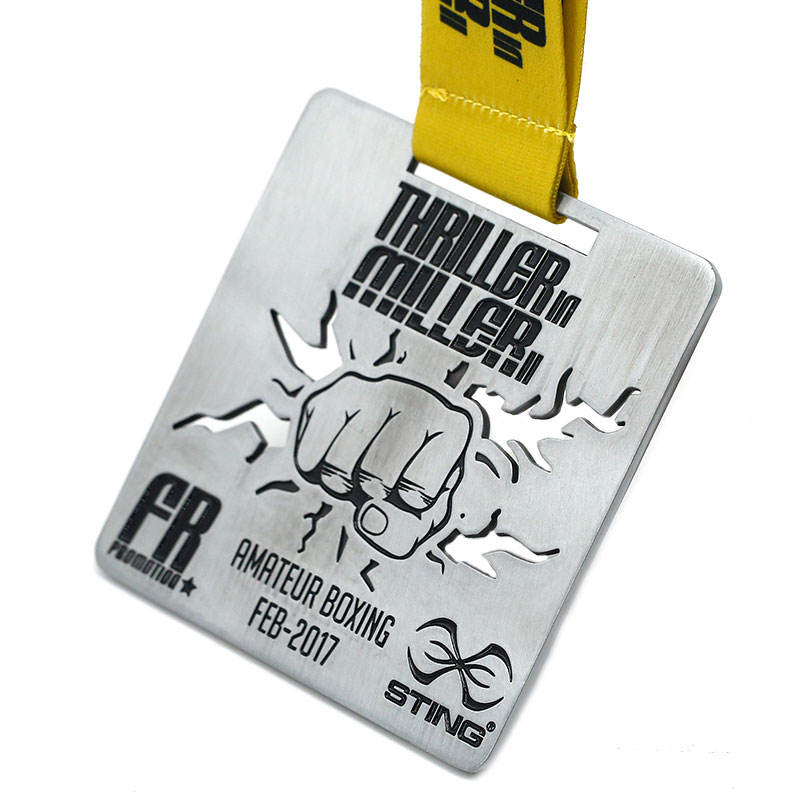 Custom zinc alloy 3D metal boxing championship medals and trophies