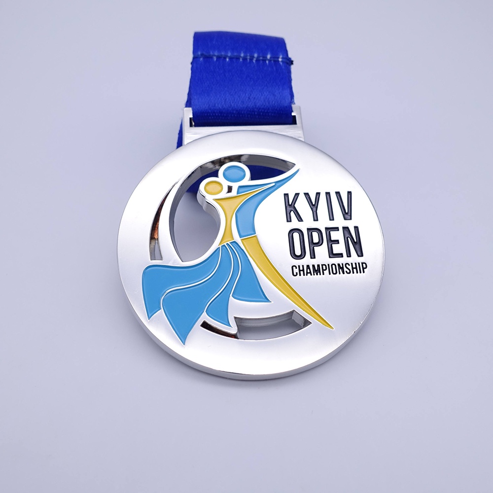 Custom logo blank round zinc alloy die-cast gold enamel medal, award, 3D sports metal competition bodybuilding Latin dance medal