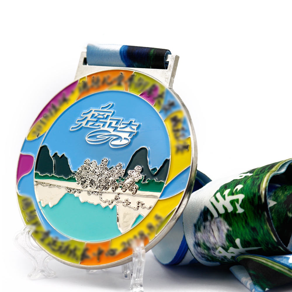 Custom sustainable wooden bicycle medal logo engraving sports award blank bicycle racing wooden medal