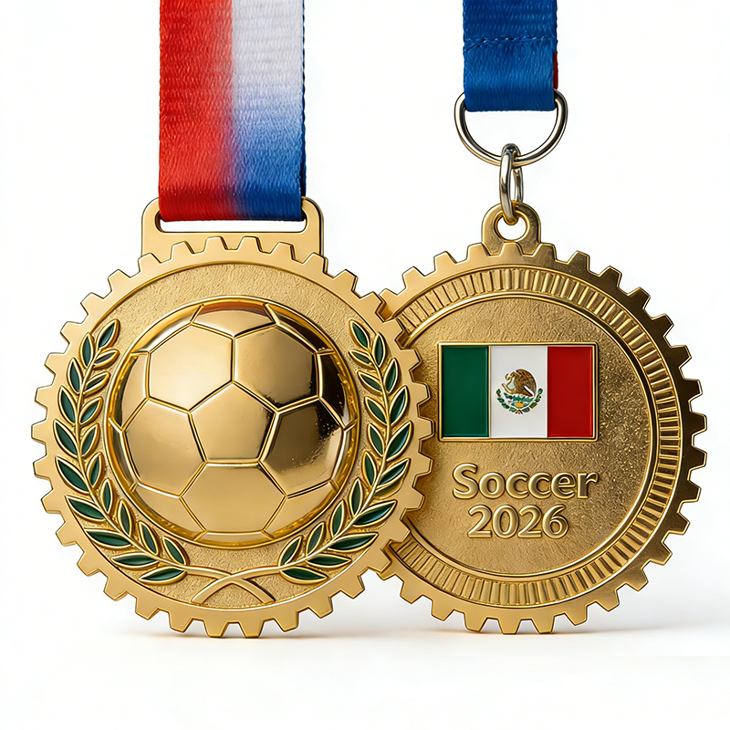 Customized World Gold Medal Series Football Match League Champion Home Decor Die-cast Offset Printed Coins Crafts Fan Souvenirs