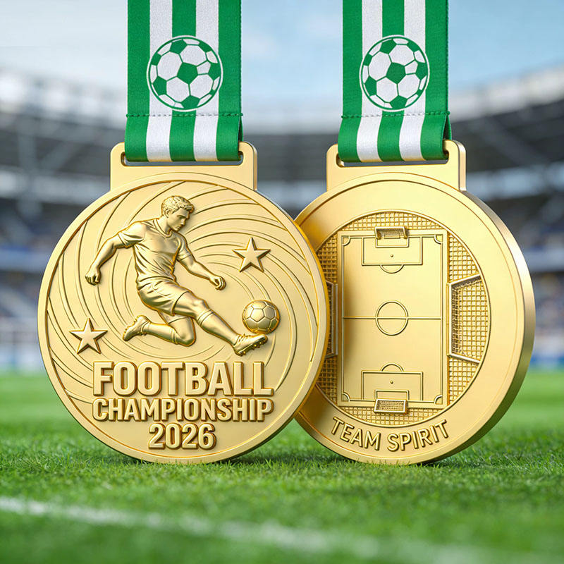 Customized World Gold Medal Series Football Match League Champion Home Decor Die-cast Offset Printed Coins Crafts Fan Souvenirs