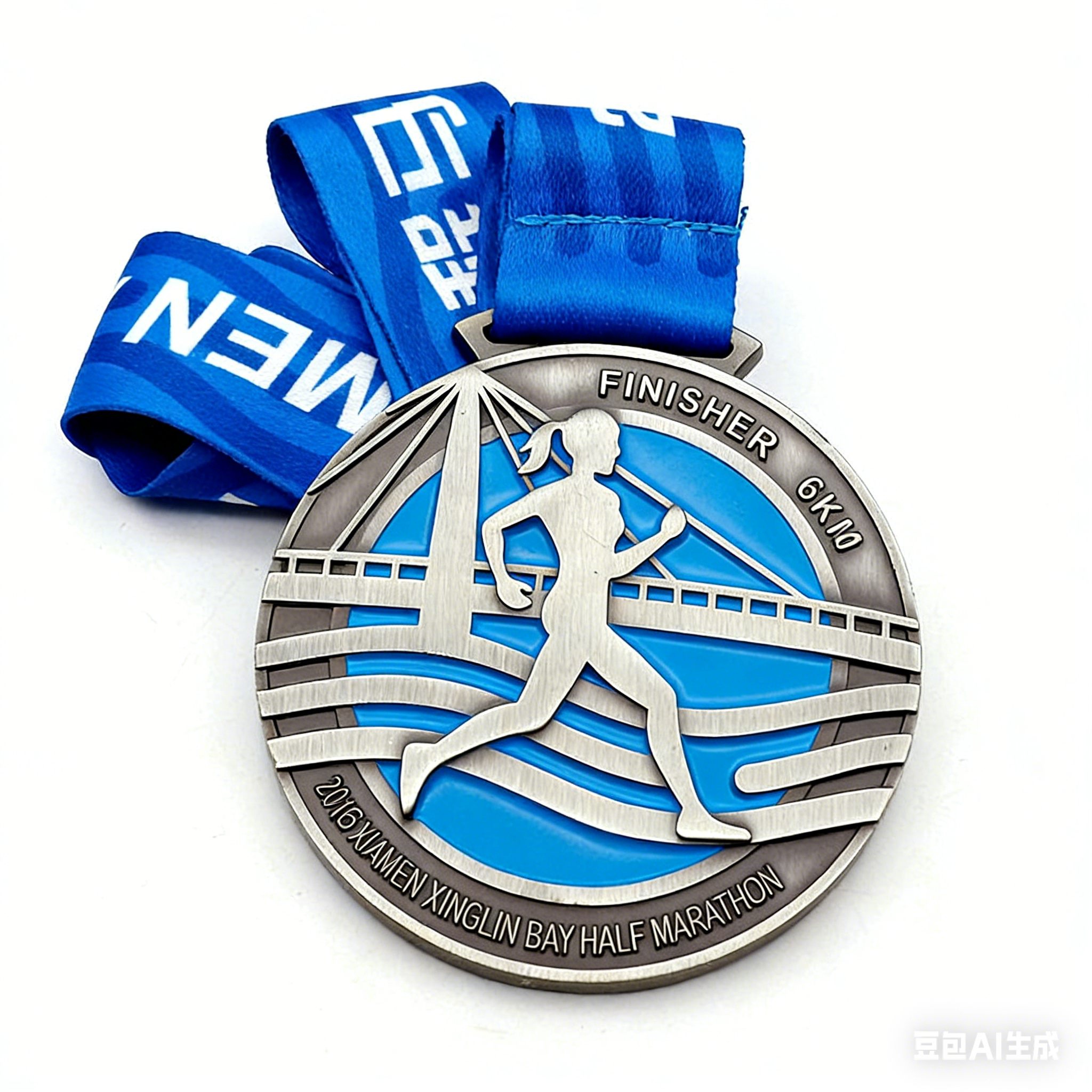 Wholesale custom metal cycling medals, Funrun 5k racing bicycle medals, coin sports antique silver marathon medals.
