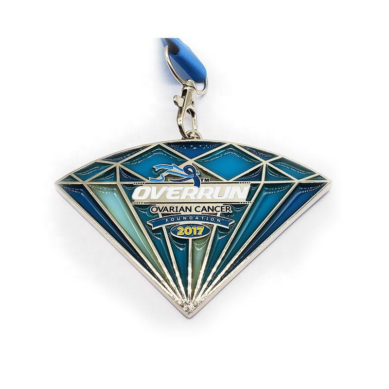 Panama 5K running medal, enamel 3-color award, sports medal, gold and silver, Cooper zinc-plated alloy metal medal, customizable.