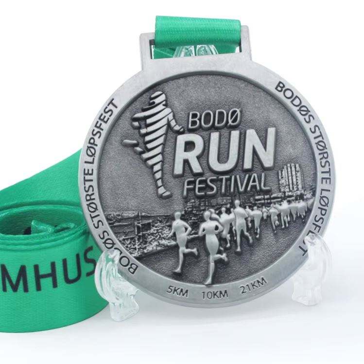 Blue and black enamel Devonport Half Marathon Finisher Medal - Commemorative Medal for Running Events