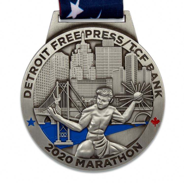 Blue and black enamel Devonport Half Marathon Finisher Medal - Commemorative Medal for Running Events