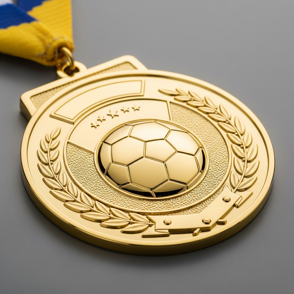 Golden Table Tennis Tournament Medal - 3D Embossed Metal Champion Medal