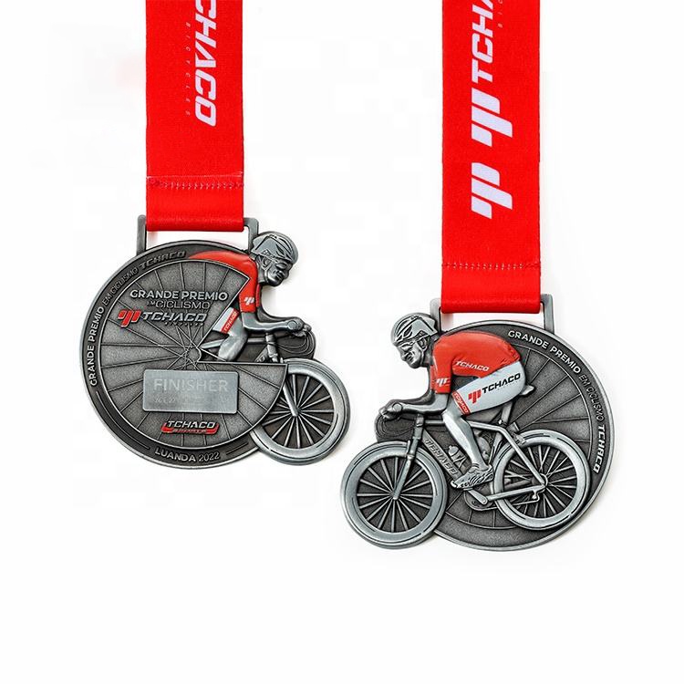 Bicycle Race Challenge Medal (Zinc Alloy) with Ribbon