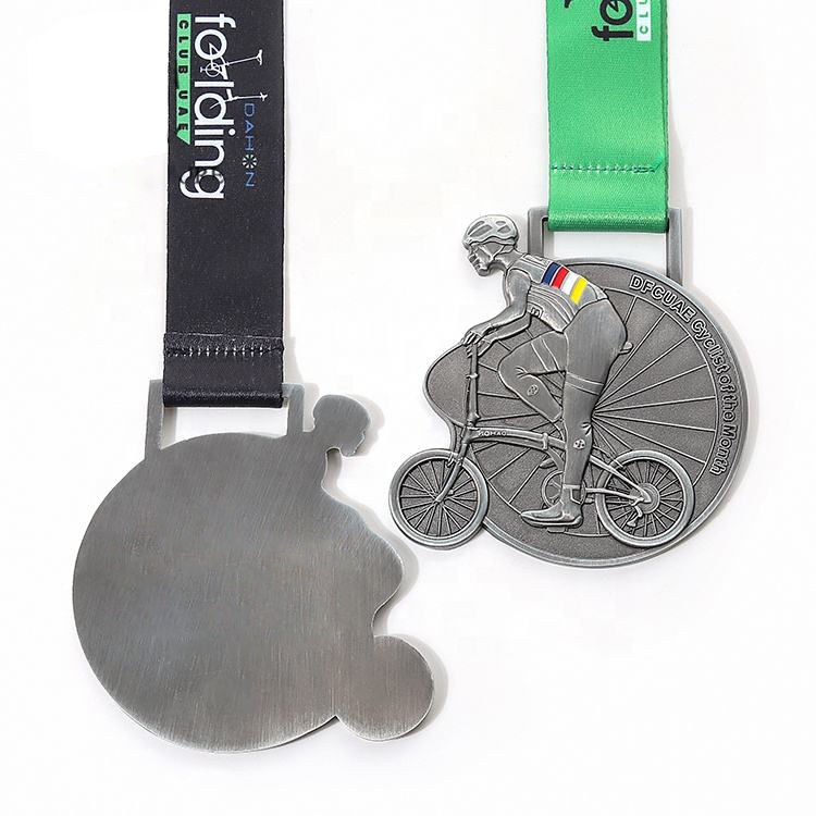 Bicycle Race Challenge Medal (Zinc Alloy) with Ribbon