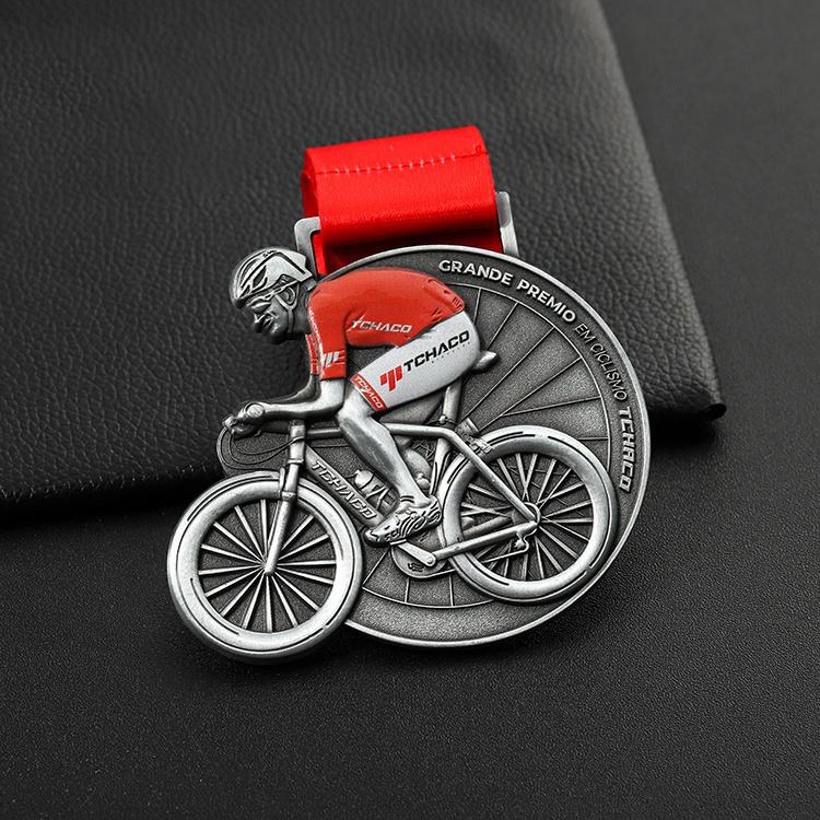 Bicycle Race Challenge Medal (Zinc Alloy) with Ribbon