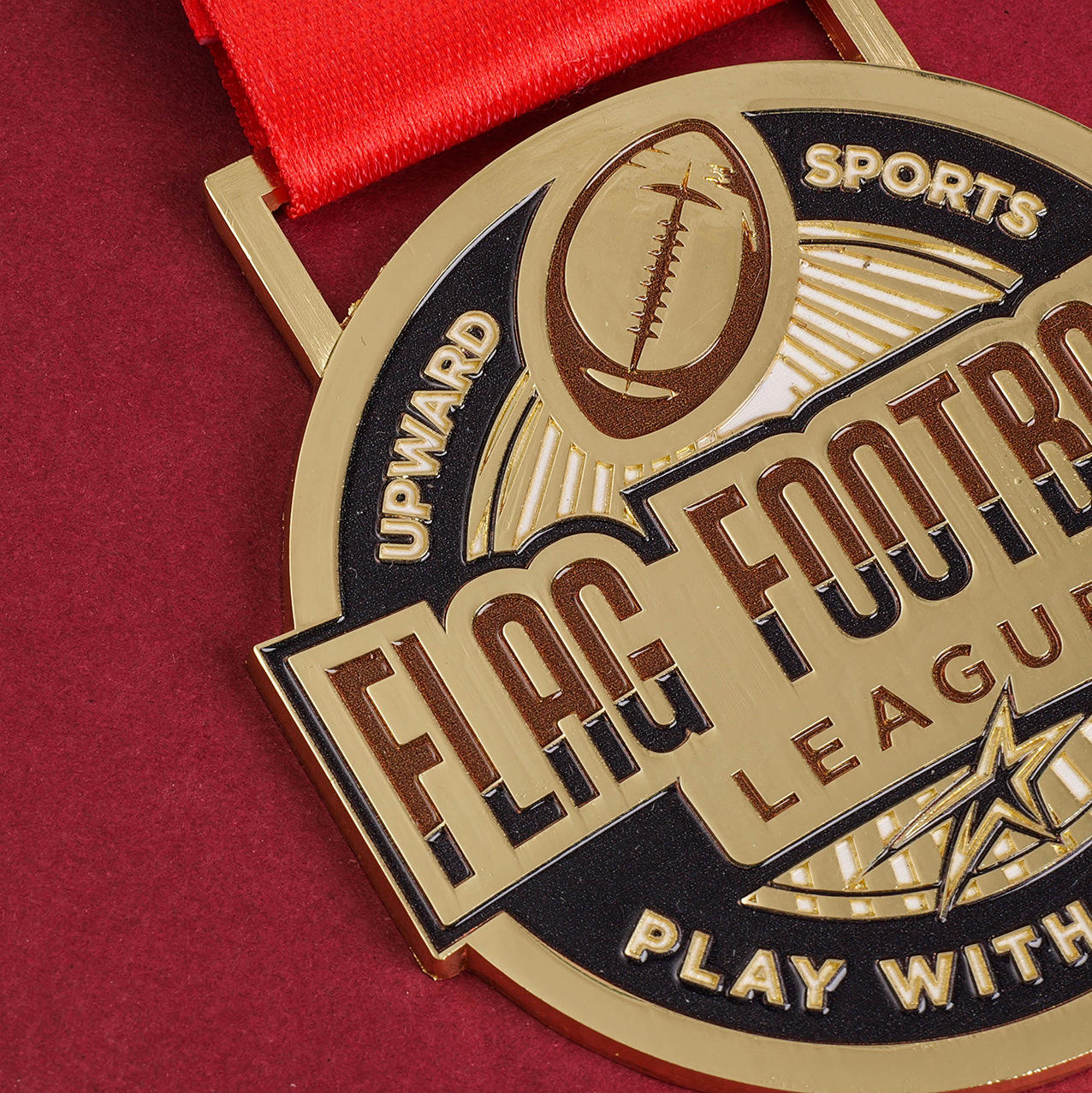 Marathon Gold Medal Metal Football Sports Award Medal