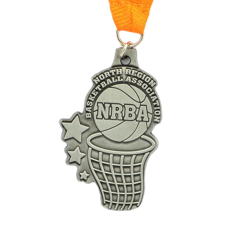 Customized football medals for the team, bronze-colored enamel, irregularly shaped commemorative badges.
