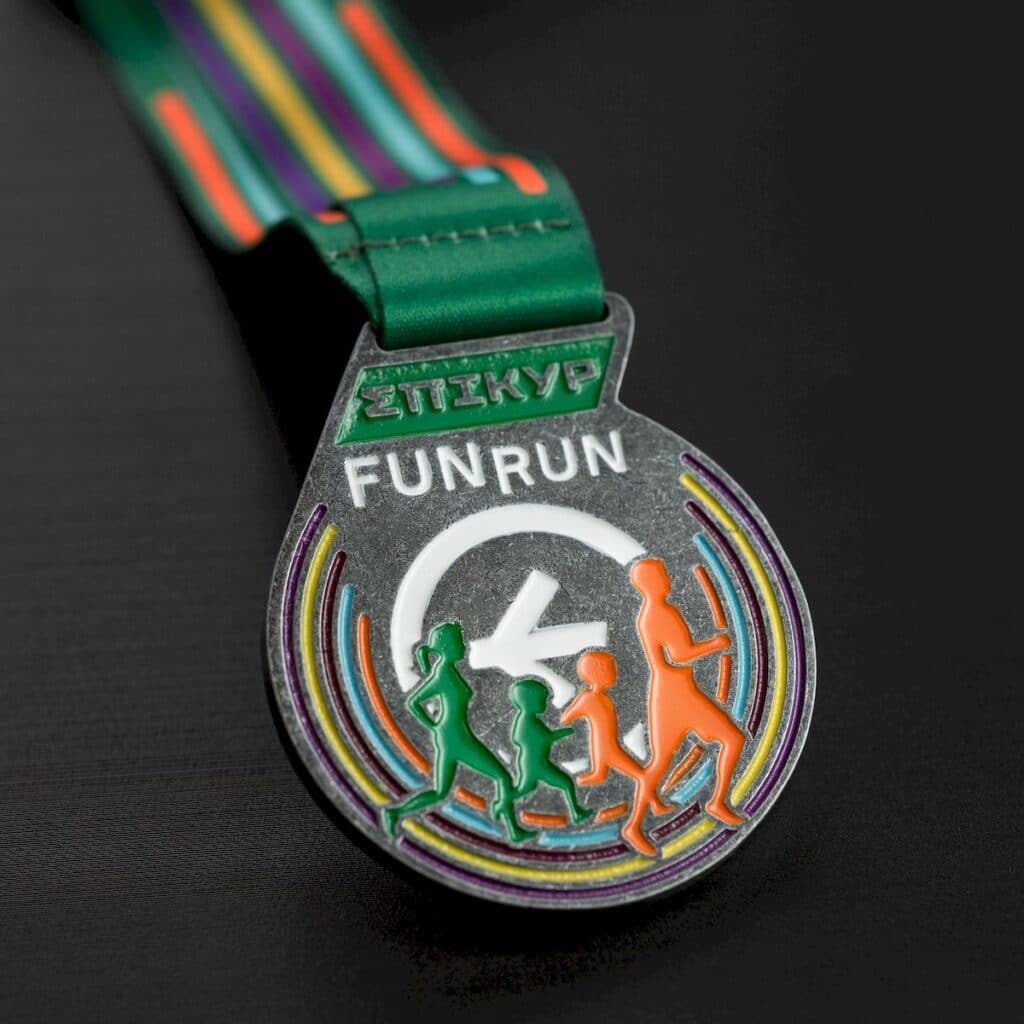 Colored Enamel Digital Modeling Running Team Medal of Honor