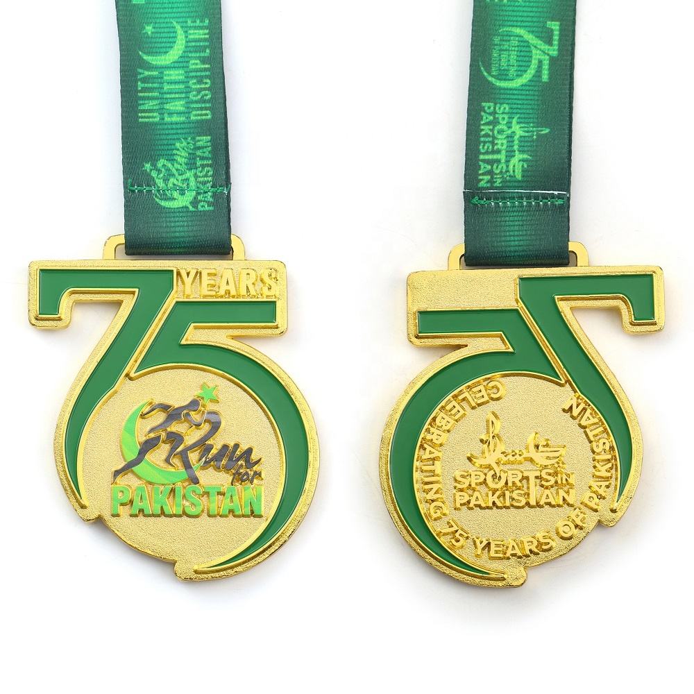 Multi-colored running race medals; black and red ink-splatter style hollowed-out overlapping design finisher medals-(1)