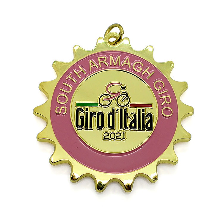 Cycling race medals, antique silver openwork bicycle-shaped commemorative badges