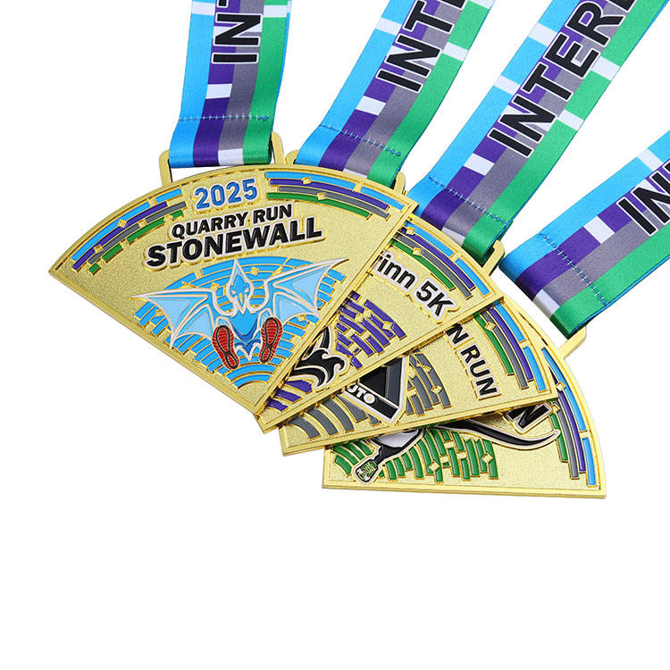 Mountain Run Running Race Medals 3D Enamel Gold 4 PCS Combination Puzzle Medals Manufacturer Factory Custom Medals Sports