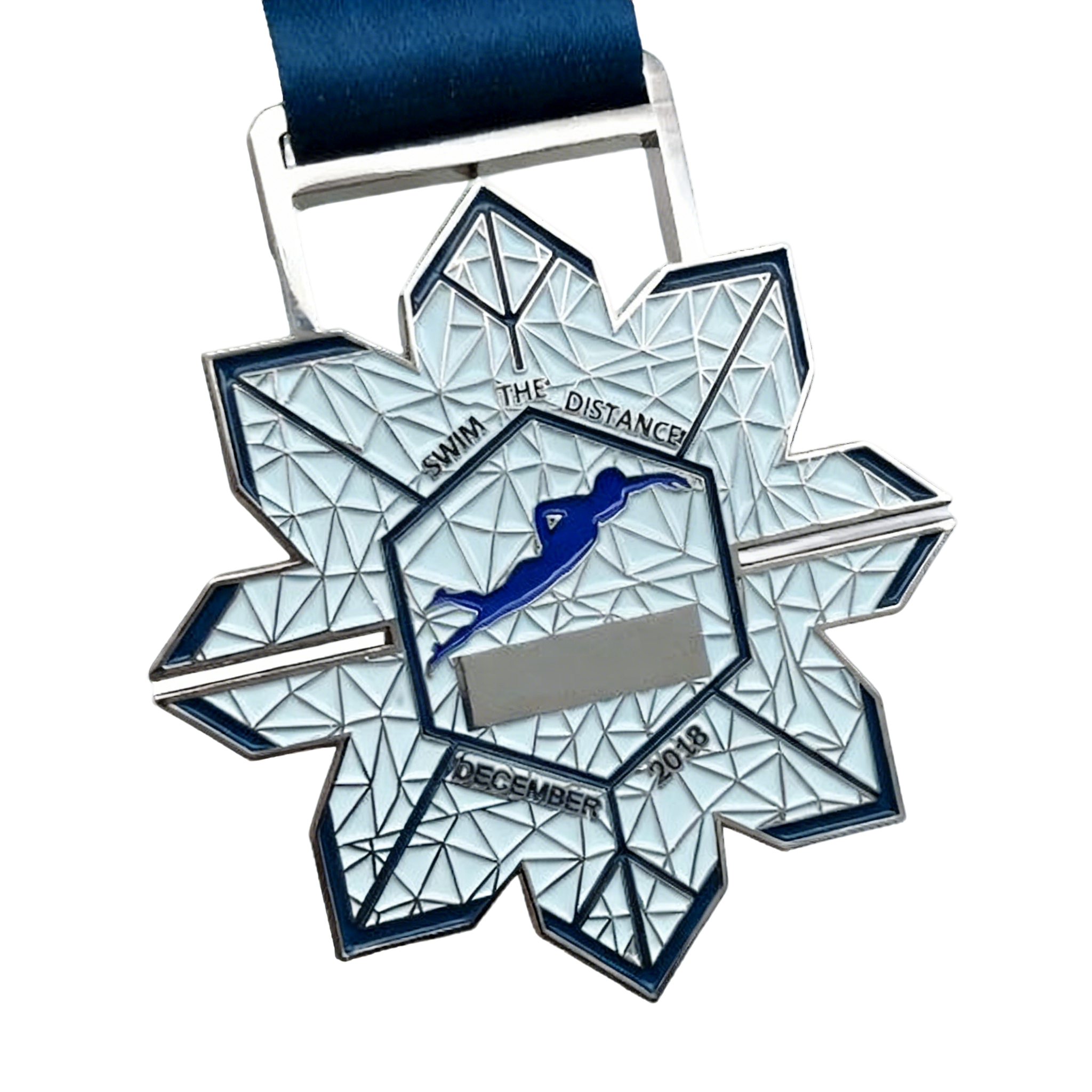Swimming All-Star Championship Medals: Gold, Silver, and Bronze Tricolor Hollowed-Out Sports Silhouette Commemorative Badge