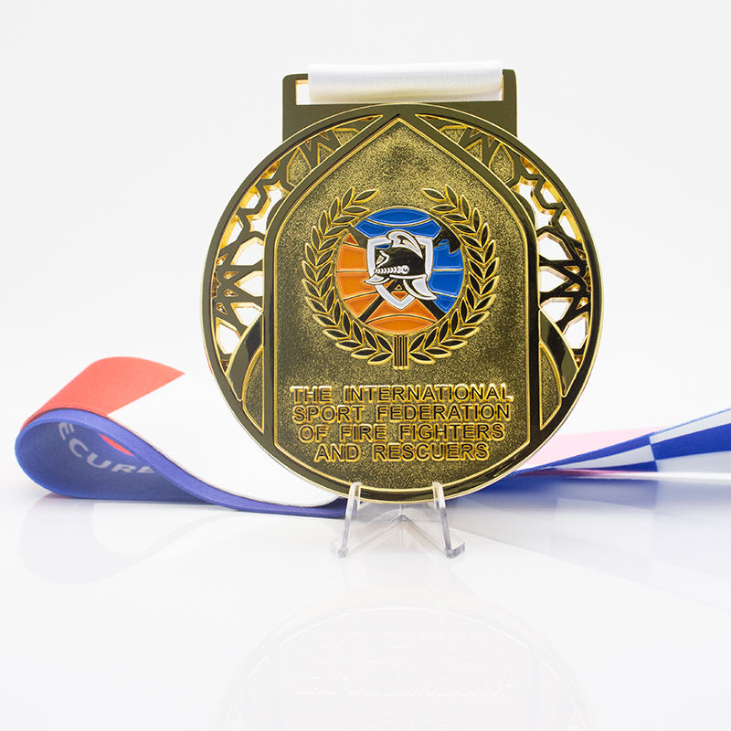 Manufacturing supplier designs trophies, medals, custom metal 3D logos, football matches, sports gold medals