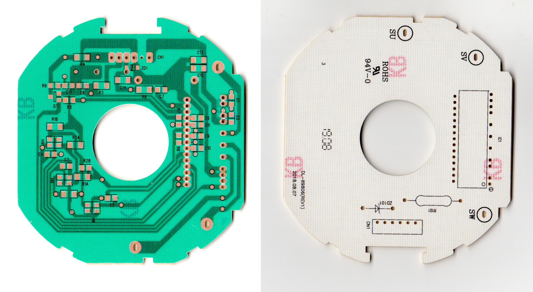 Single and Double Layer Printed Circuit Board