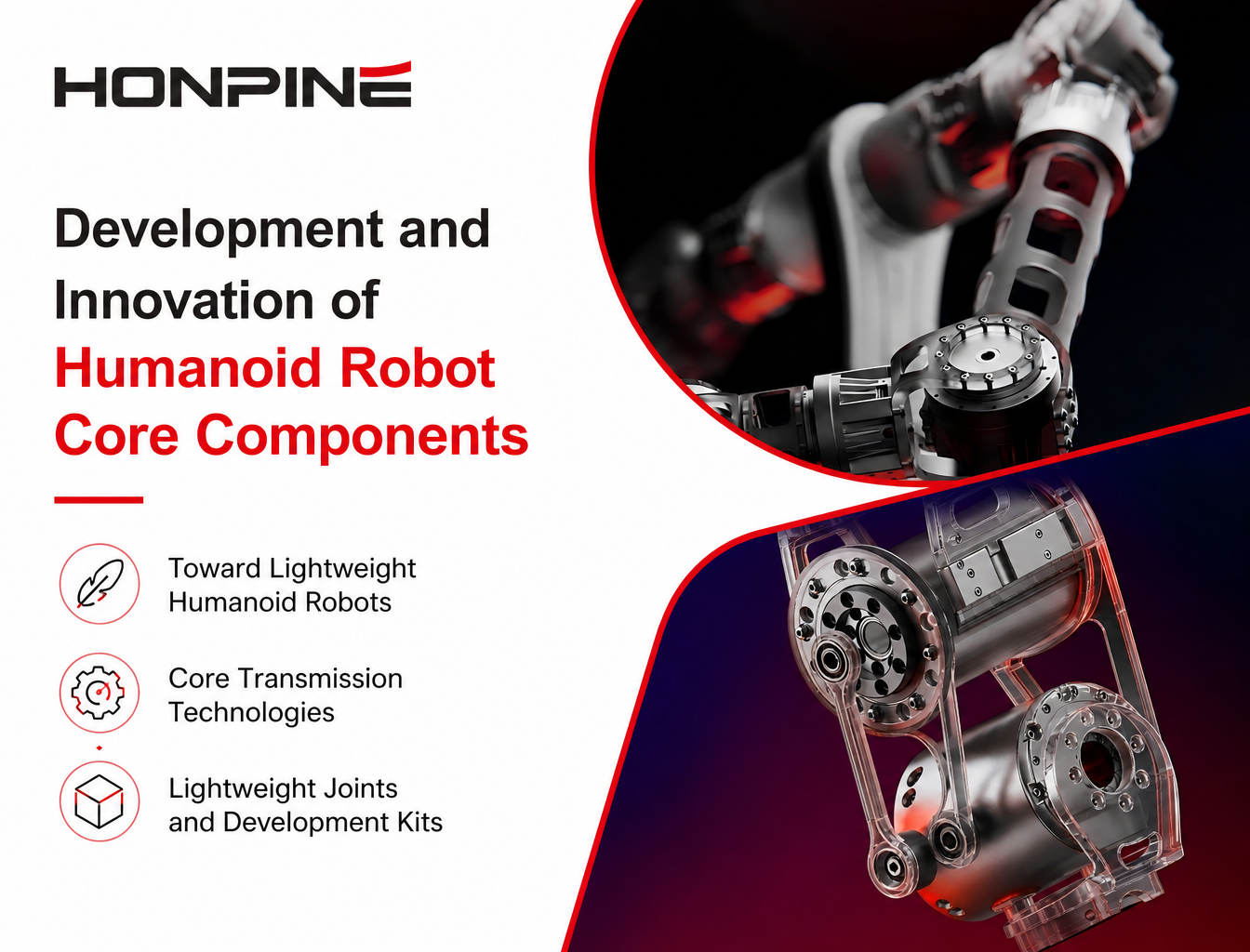 Los robots humanoides ligeros comienzan con una transmisión de precisión